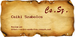 Csiki Szabolcs névjegykártya